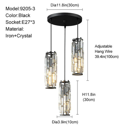 DecorBites™ Gold Crystal Chandelier: Elegant Dining Room Pendant Lighting