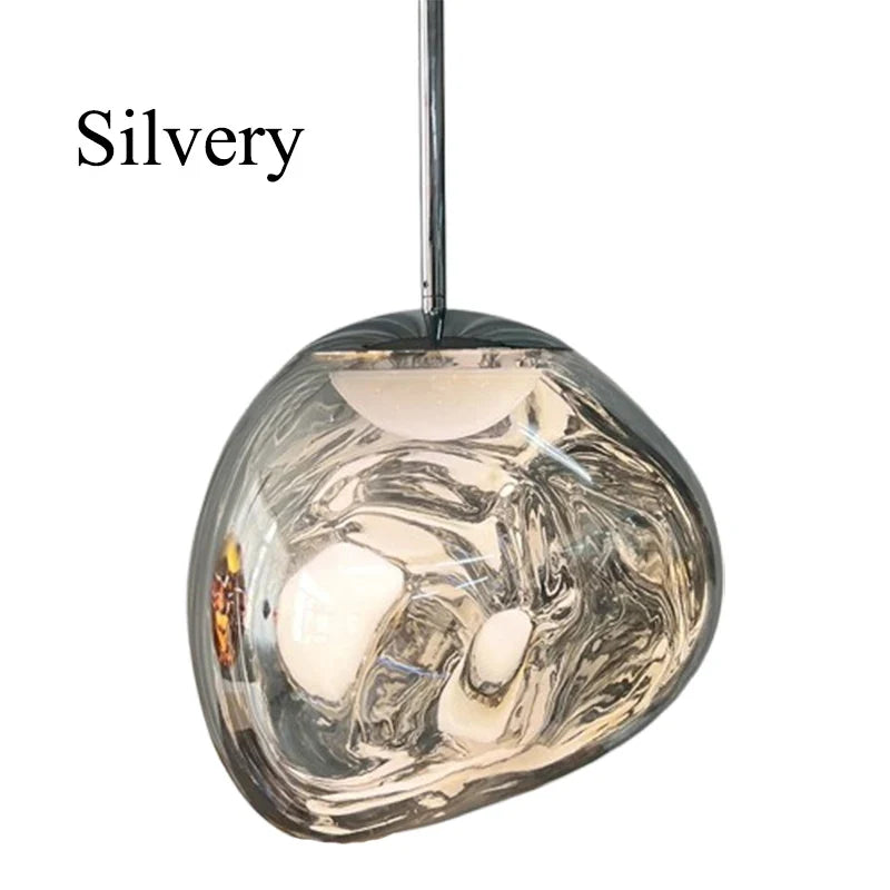 Lava-Inspired Acrylic Pendant Light in Polished Chrome