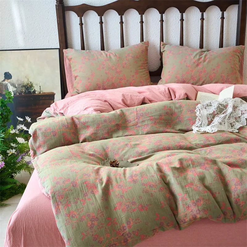 DecorBites™ Cotton Jacquard Bedding Sets Vintage Quilt Set for All Seasons