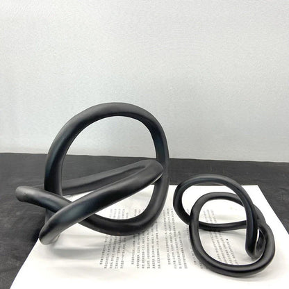Decorbites™ Goldener Ringknoten Geometrische Harzornamente Handgefertigte Kunstdekoration Figuren