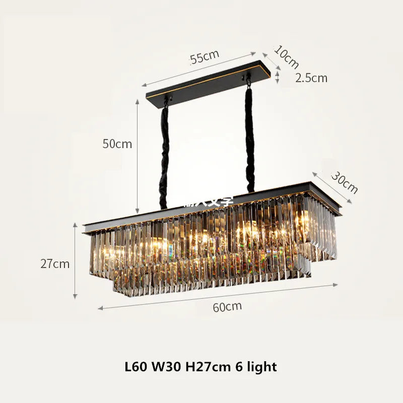 Crystal Gold Black Pendant D100cm 16-Light