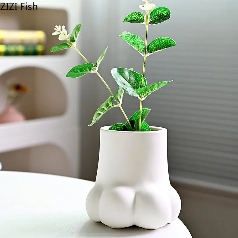 Decorbites™ Süße Cartoon-Katzenkrallen-Keramikvase zur Hausherstellung