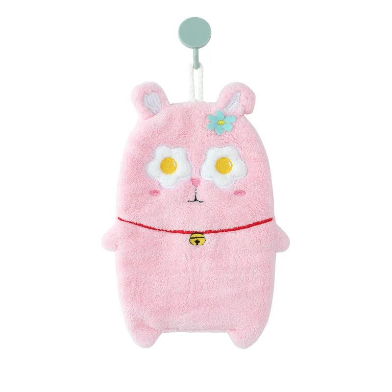 Decorbites™ Süßes Cartoon-Tier Handtuch Doppellagiges Verdicktes Handtuch für Kinder Zuhause Küche