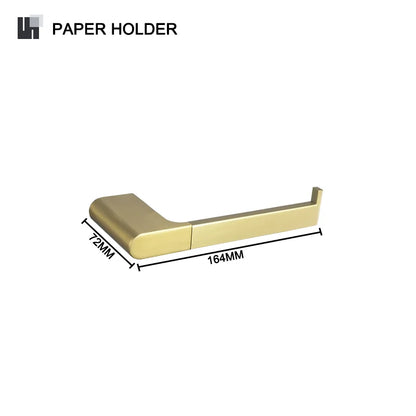 Decorbites™ Gold-Badaccessoires-Set: Handtuchstange, Toilettenpapierhalter, Handtuchhalter, Haken