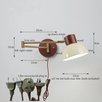 Decorbites™ Cremige Eisen LED Wandlampe für Schlafzimmer Wohnzimmer Badezimmer Spiegel Treppenlicht