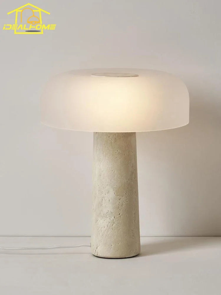 Decorbites™ Sahne-Wind-Pilz-Schreibtischlampe LED Marmor-Kunst-Dekoration Wohn- und Lernraum-Dekoration