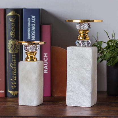 Decorbites™ Goldener Marmor Kerzenhalter Kandelaber Hochzeitsdekoration Schreibtischaccessoires