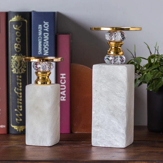 Decorbites™ Goldener Marmor Kerzenhalter Kandelaber Hochzeitsdekoration Schreibtischaccessoires