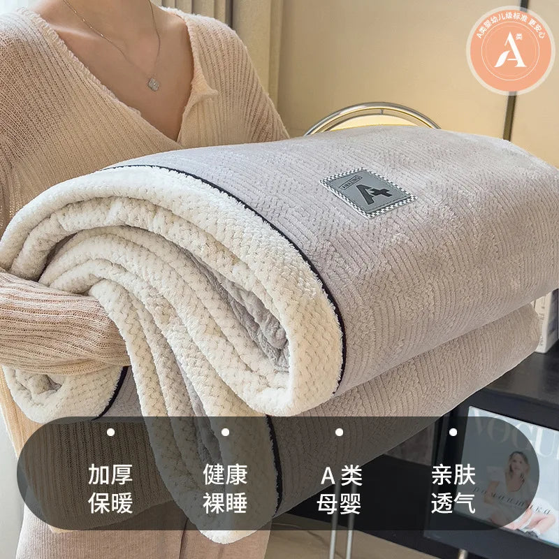 Decorbites™ Kuschelweiches Baumwoll-Samt-Plüschdecke: Luxuriös weich und warm leichte Decke