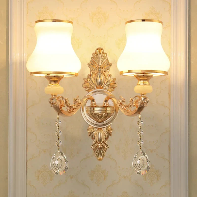 DecorBites™ Crystal Wall Sconce Bedroom Lamp Indoor Modern Lighting Europen Style