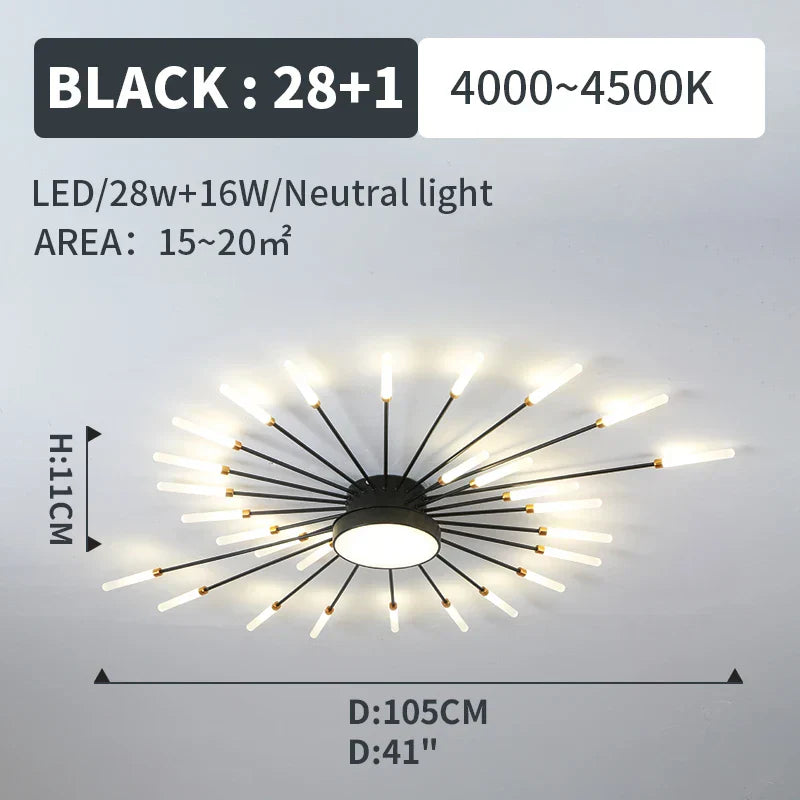 Decorbites™ LED-Feuerwerk-Anhängerlampen – Moderne Kronleuchterbeleuchtung für Wohnzimmer und Schlafzimmer