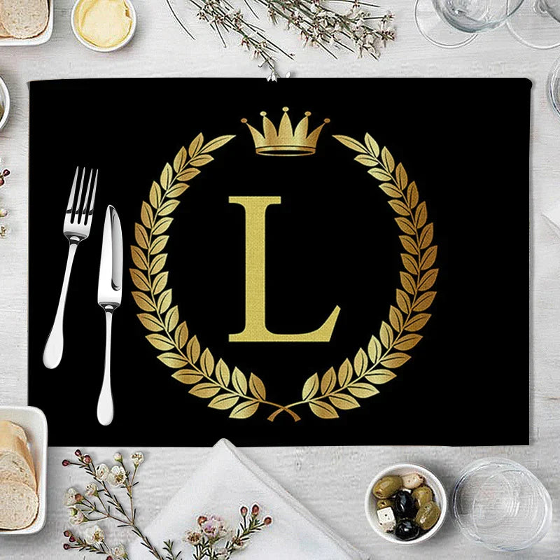 Decorbites™ Küchentischsets aus 4 Matten, 42*32 cm, Baumwoll-Leinen-Untersetzer für Esszimmer und Heimdekoration