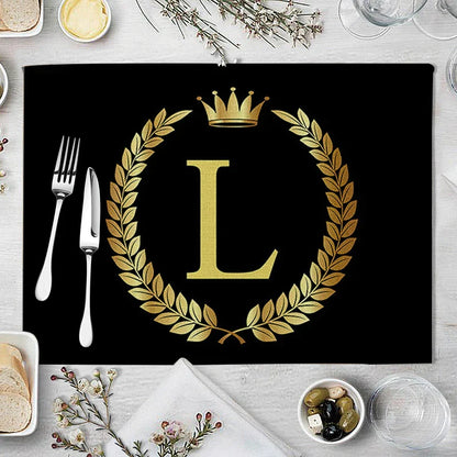 Decorbites™ Küchentischsets aus 4 Matten, 42*32 cm, Baumwoll-Leinen-Untersetzer für Esszimmer und Heimdekoration