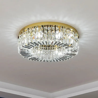DecorBites™ Crystal Ceiling Chandelier: Luxury LED Pendant Light for Elegant Interiors