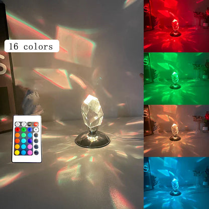 DecorBites™ Crystal Diamond Table Lamp for Luxury Home Decor & Night Lighting