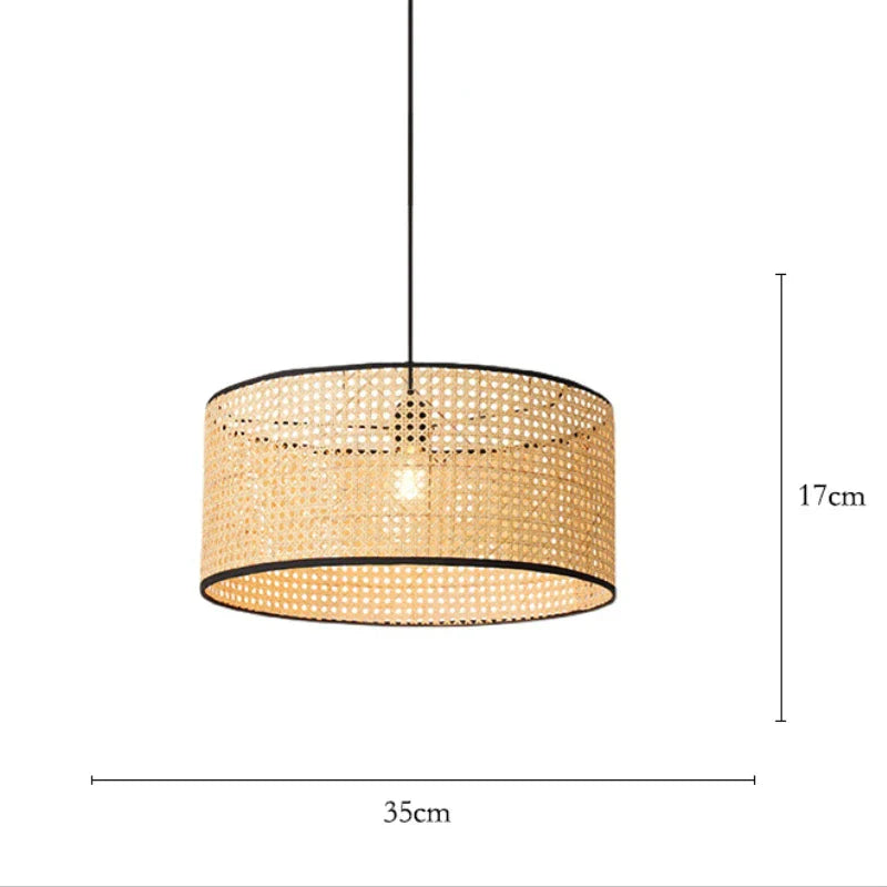 Decorbites™ Bambus-Kern-Rattan-Kronleuchter LED-Hängeleuchte für die Beleuchtung im Hausdekor