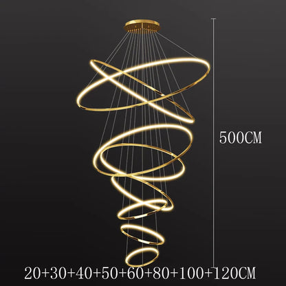 Nordic Acrylic Iron LED Pendant Light Chandelier