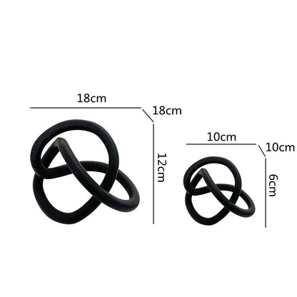 Decorbites™ Goldener Ringknoten Geometrische Harzornamente Handgefertigte Kunstdekoration Figuren