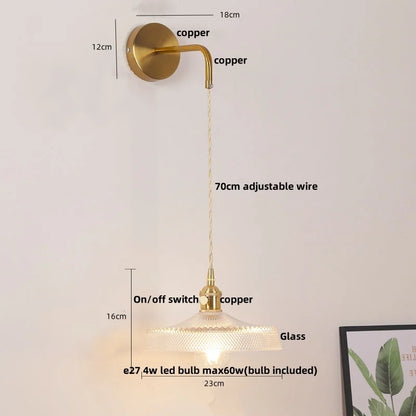 Decorbites™ LED-Wandleuchte Leiste Schlafzimmer Arbeitszimmer Klarer Glas Nachttischlampe Moderne Treppenbeleuchtung