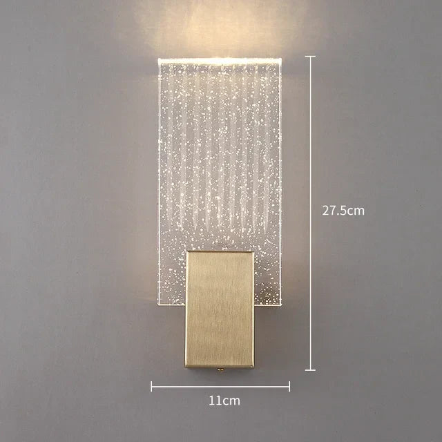 DecorBites™ Gold Crystal LED Wall Lights for Bedroom Decoration