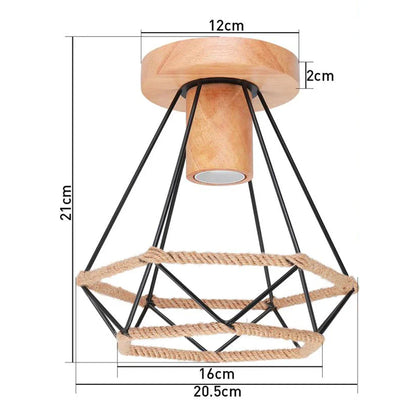 Decorbites™ Handgefertigte Hanfseil-Deckenlampen-Kronleuchter Vintage Retro Industriebeleuchtung