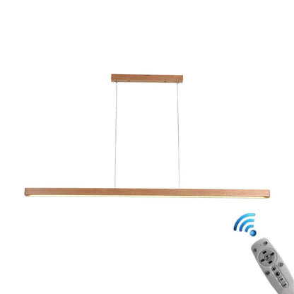Decorbites™ Dimmbare Holz-Pendant-Lampe: Langer Streifen Minimalistisches Hängendes Innenbeleuchtung