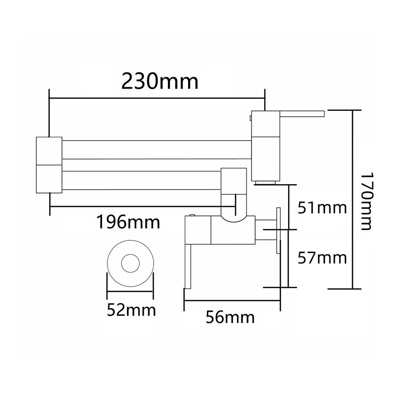 Brass Kitchen Faucet Pot Filler