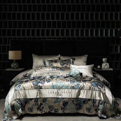 Decorbites™ Luxus-Brokat-Jacquard-Bettwäsche-Set mit ägyptischer Baumwolle und Stickerei
