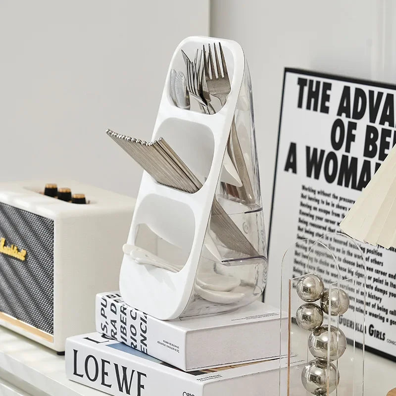 DecorBites™ 3-Tier Cutlery Rack - Kitchen Utensil Organizer