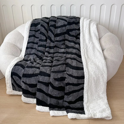 Decorbites™ Leopard-Muster-Doppellagige Woll-Decke – Unwiderstehlich Weich & Warm