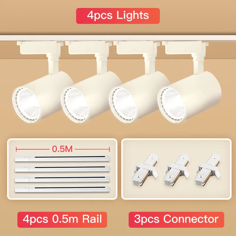 Decorbites™ COB-Hängeleuchter-Schienen-Decken-LED-Scheinwerfer für Wohnzimmer, Laden-Schienenbeleuchtung
