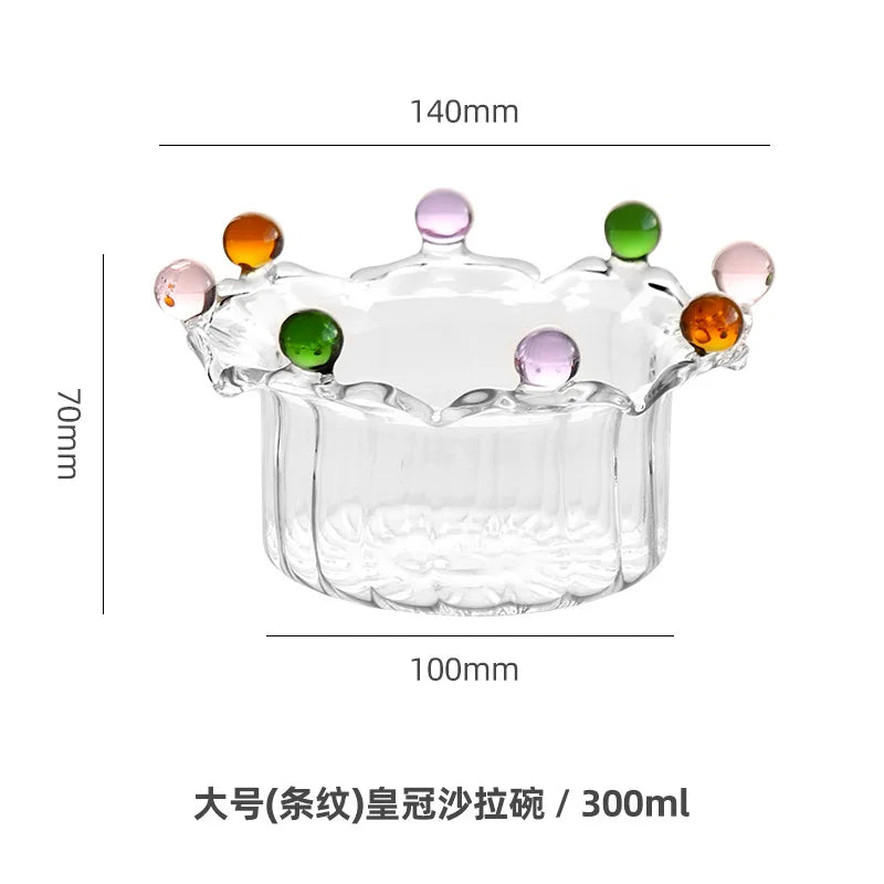 Decorbites™ Klar Glas Obstschale Teller Snackteller Kuchen Dessert Schale Große Kapazität