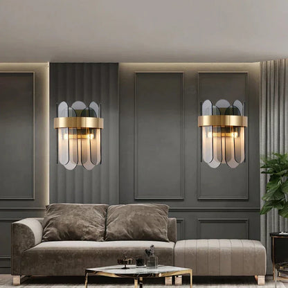 Decorbites™ Graue Glaswandlampe – Moderne Sconce-Leuchte für das Wohnzimmer-Dekor