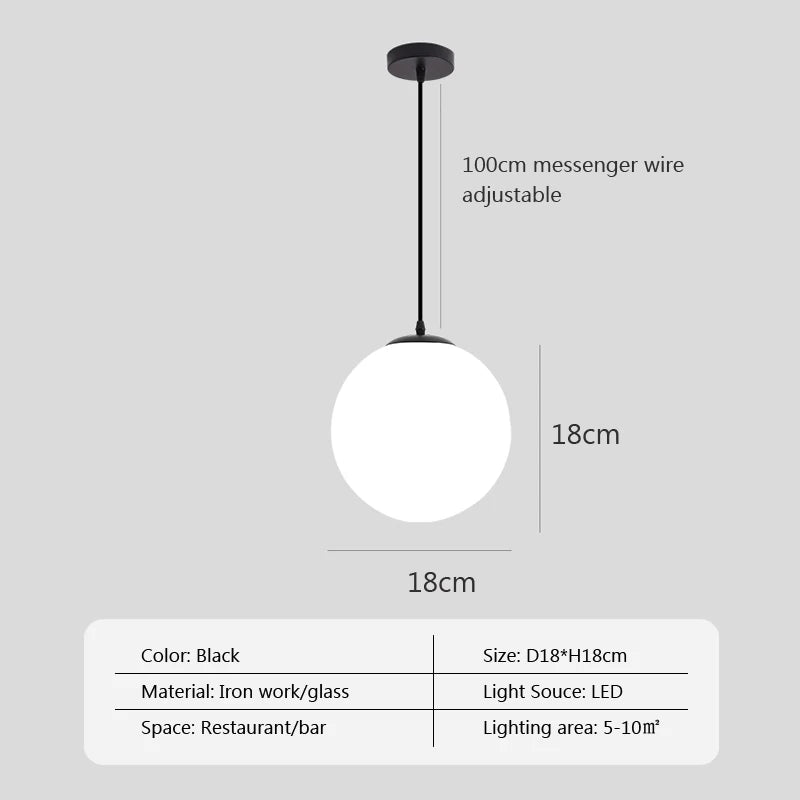 Decorbites™ Glas-Kugelleuchten: Elegante Globus-Hängeleuchten für Zuhause, Restaurant & Bar.