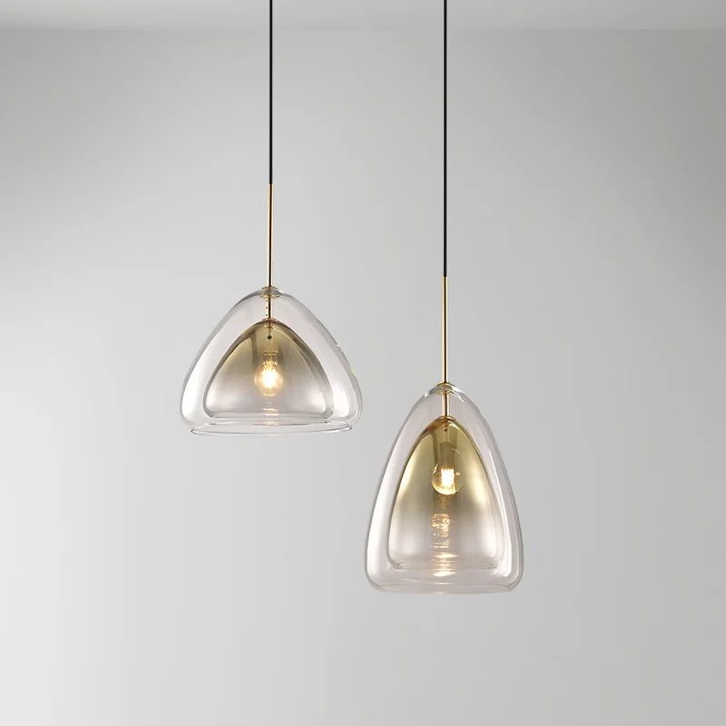Decorbites™-Gradient-Glas-Pendant-Lampen: Luxuriöse LED-Kronleuchter für Schlafzimmer und Restaurant