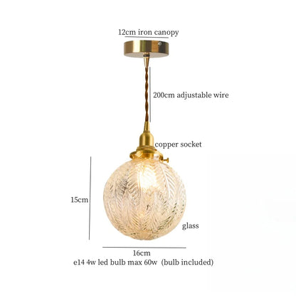 DecorBites™ Cracked Glass LED Pendant Light for Cafe Bar Kitchen Living Room