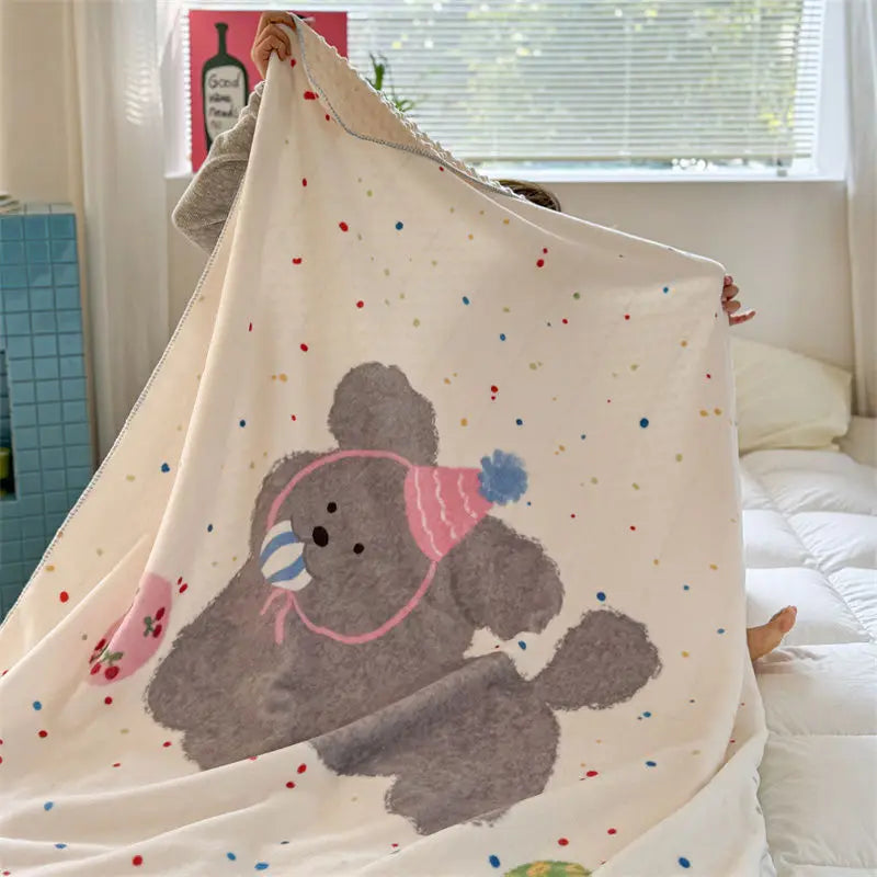 Decorbites™ Kinder-Cartoon-Milchsamt-Nap-Decke: Weiche & warme Steppdecke für alle Jahreszeiten