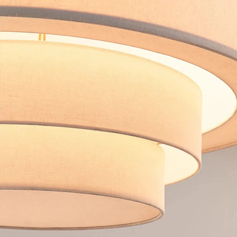 Decorbites™ Japanischer Stil Mehrstufiger Anhängerleuchte: Minimalistischer Stoffschirm für Wohnzimmer & Küchenzeile