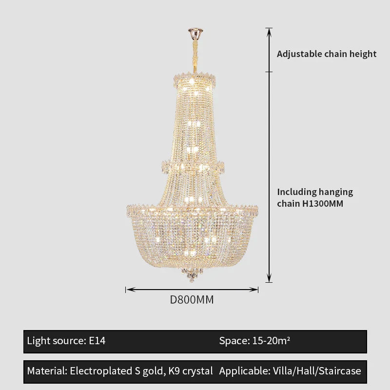 Decorbites™ Kristall-Duplex-Kronleuchter: Neues Lichtluxus-Modernes Design für Wohnzimmer & Halle