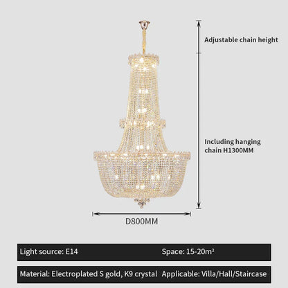 Decorbites™ Kristall-Duplex-Kronleuchter: Neues Lichtluxus-Modernes Design für Wohnzimmer & Halle
