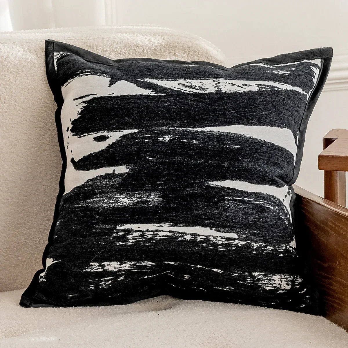 DecorBites™ Geometric Jacquard Cushion Cover 45*45 Modern Design Sense Pillowcase