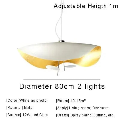 Decorbites™ Lederarm Manta Hängeleuchte – Industrieller Retro-Stil Weiß/Schwarz Deckenlampe