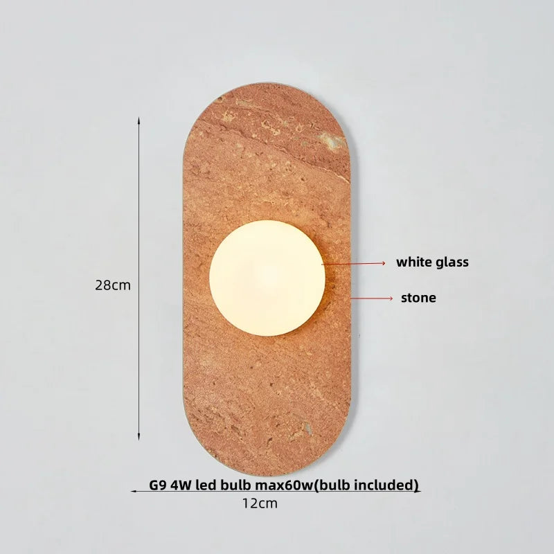Decorbites™ Glasgloben-LED-Wandleuchte: Moderne nordische Stein-Badspiegelleuchte