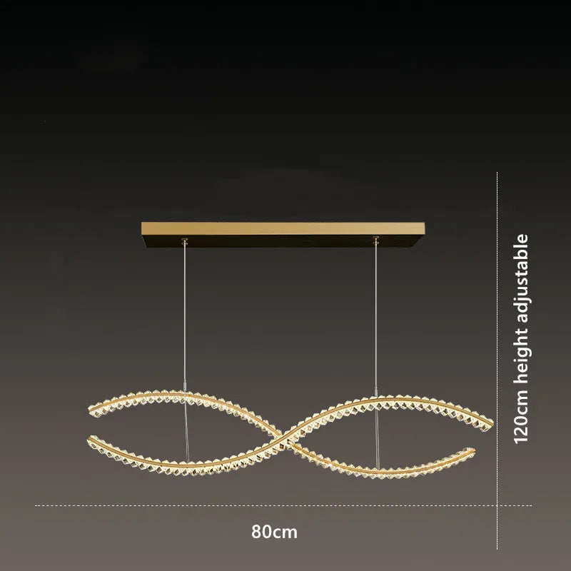 Decorbites™ Crystal-LED-Hängeleuchte: Moderne minimalistische Kronleuchter-Dekoration für Zuhause, Esszimmer und Wohnzimmer