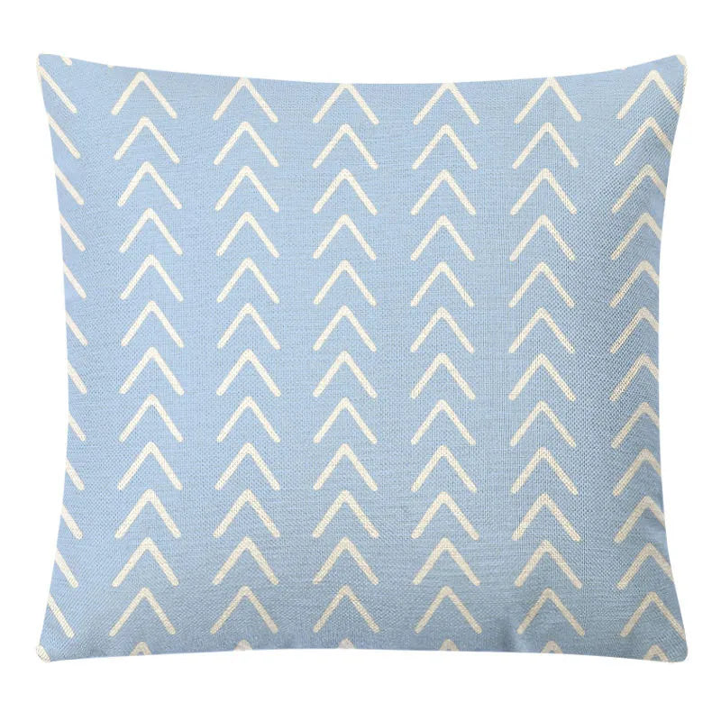 DecorBites™ Geometric Yellow Linen Pillow Cover for Modern Décor 45x45cm