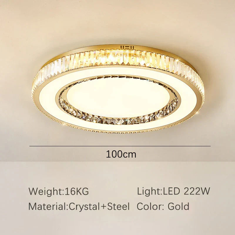 Gold Double Layer Chandelier