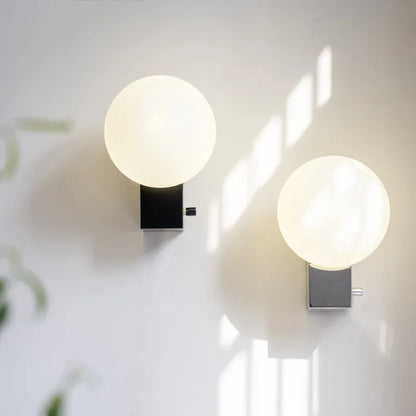 DecorBites™ Glass Ball Wall Sconce Light: Metal Base, G9 Bulb