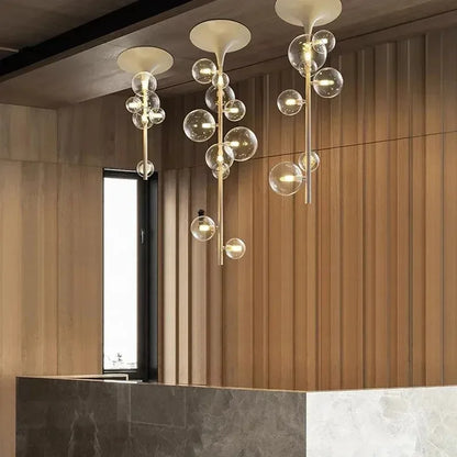 Decorbites™ LED-Blase-Leuchter aus klarem Glas-Kugeln als Hängeleuchte für Esszimmer & Bar