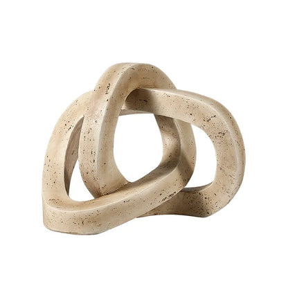 DecorBites™ Geometric Interlocking Loop Knot Resin Art Ring Figurine