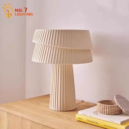 DecorBites™ Cream Wind Mushroom Table Lamp LED E27 Retro Atmosphere Decor for Bedroom, Cafe